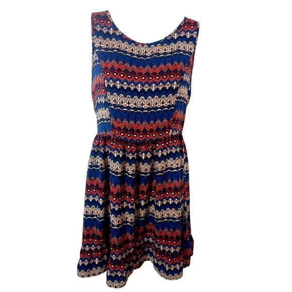one clothing Dresses & Skirts - One Clothing Boho Geometric Multicolor Sun Dress